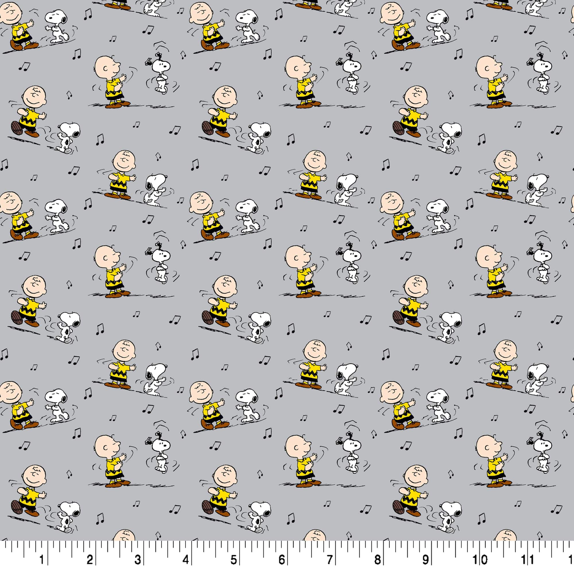 Peanuts® Charlie Brown & Snoopy Dance Cotton Fabric